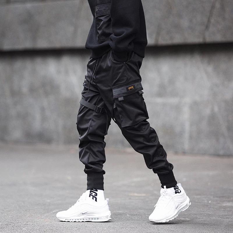 Ribbons Harem Joggers Men Carg - Street Fashion Men 2025 review and price